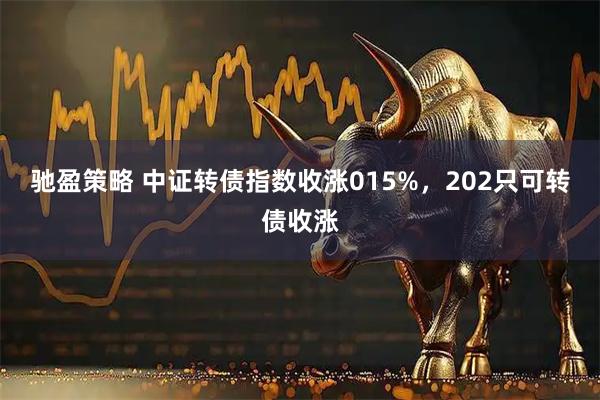 驰盈策略 中证转债指数收涨015%，202只可转债收涨